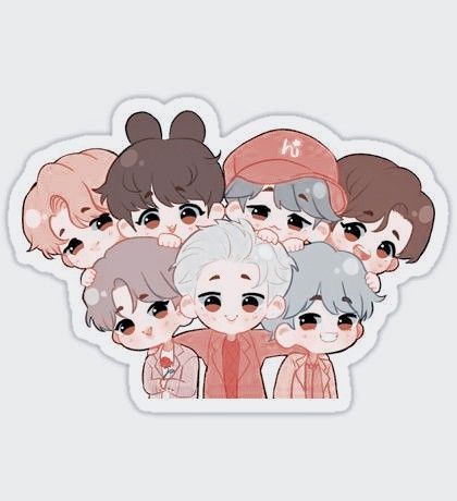 Cute cute stickers of bts for fans of the K-pop group