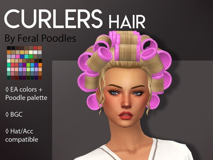 The Sims Resource - Curlers Hair | Sims hair, Sims, Sims 4