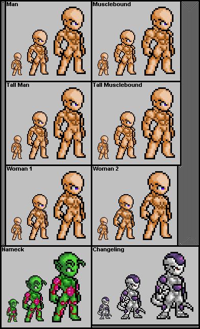 an old school computer game showing different types of characters and ...