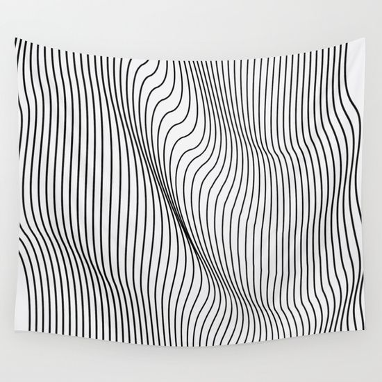 Minimal Curves Wall Tapestry by Leandro Pita | Tapestry, Wall tapestry ...