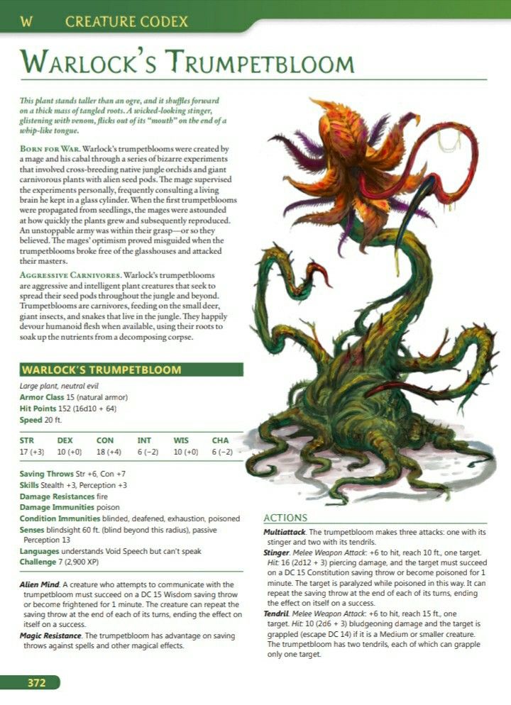 Pin By Joshua Knight On Dungeons And Dragons Plant Monster Dnd | Free ...