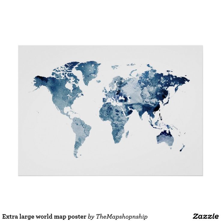 Extra large world map poster | Zazzle | Large world map poster, World ...