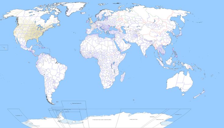 Countries States and Provinces and Counties World Map | Map, Sticker ...