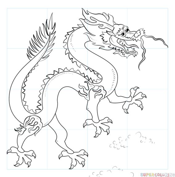 Comment dessiner un dragon chinois | Tuto dessin etape par etape ...