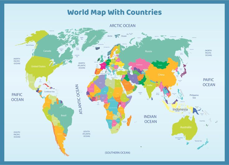 10 Best Free Large Printable World Map in 2022 | Kids world map, Blank ...