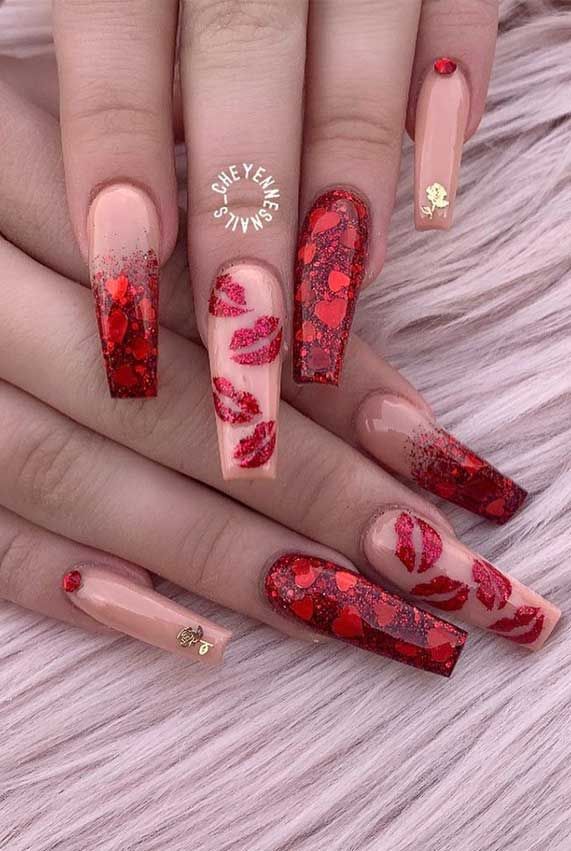 Featured image of post Acrylic Nails Valentine Nail Designs 2020