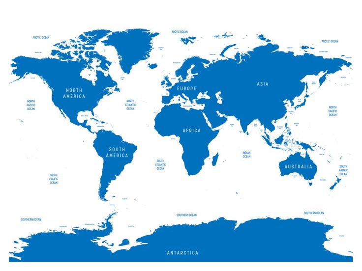 World Ocean Sea Map | Sea map, Oceans of the world, Map