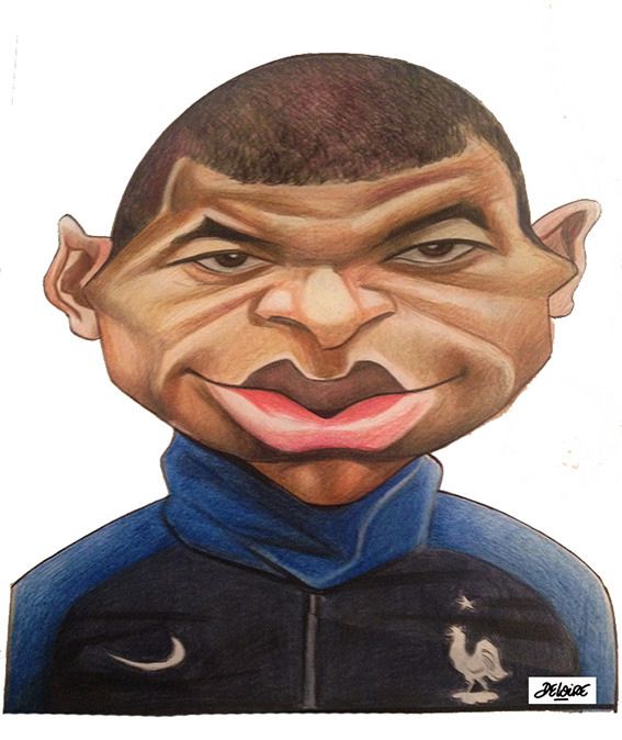 mbappe | Caricaturas, Caricaturas engraçadas, Caricatura