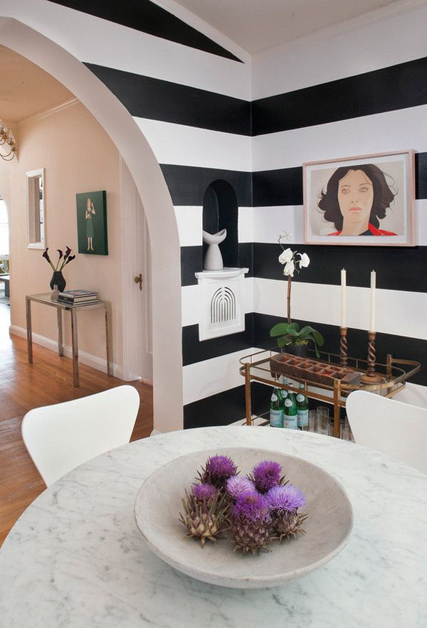 Bold and Beautiful Black and White Stripes in Every Room | Striped ...