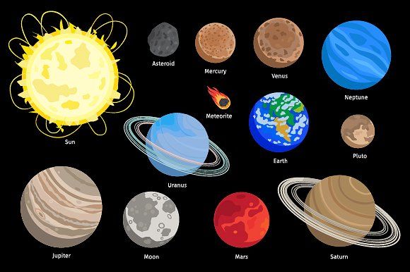 Solar system planet icons | Planet icon, Solar system planets, Solar system