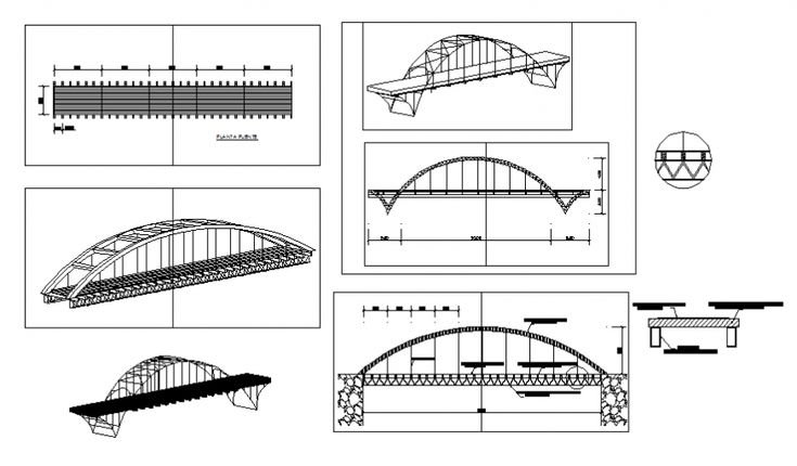 Bridge project plan and elevation layout file | Bridge construction ...