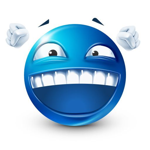 happy / cheering blue emoji face | Blue emoji, Funny emoticons, Emoji ...