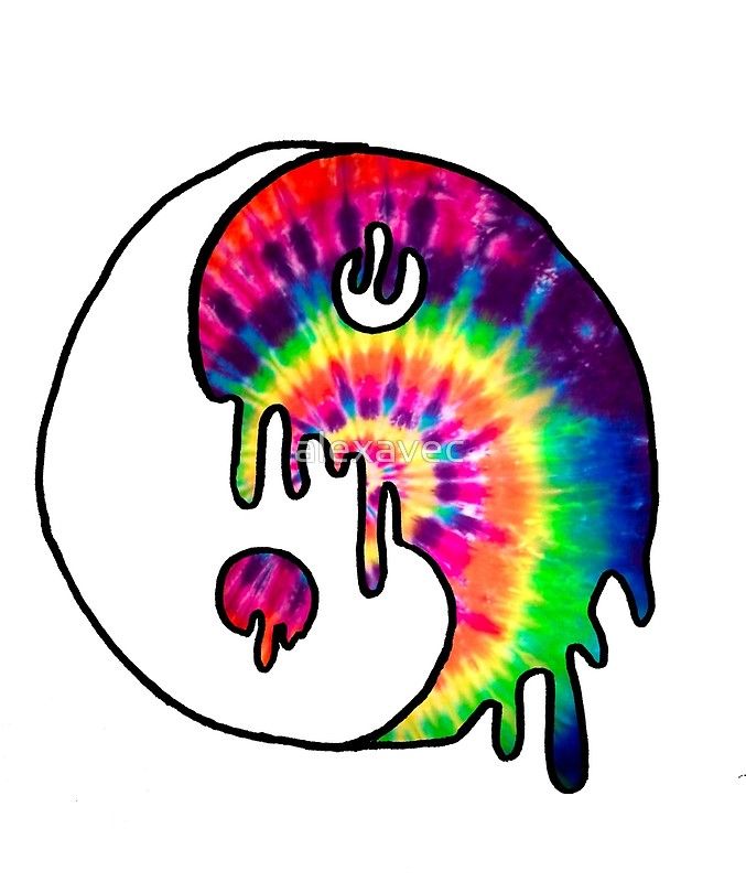 Trippy TieDye Yin Yang -- available on t-shirts, stickers, etc ...