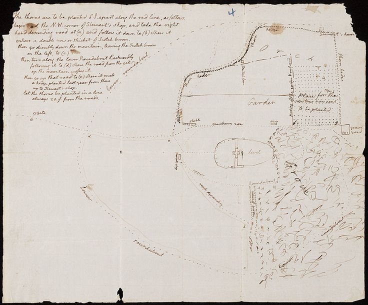 a piece of paper with writing on it and a drawing of a park in the ...