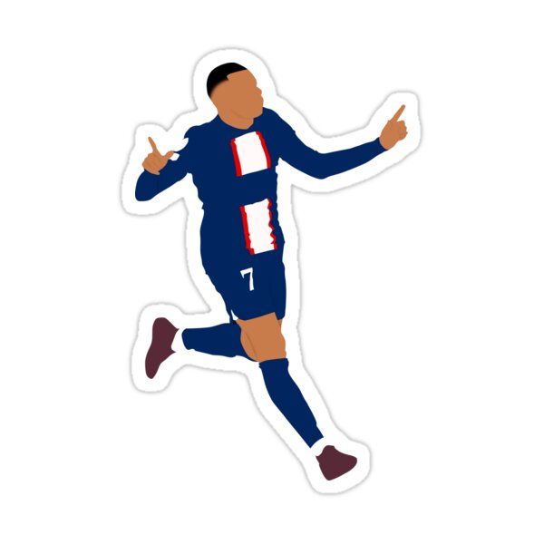 Kylian Mbappe Minimalist Sticker by SamyMinimalist | Adornos para fotos ...