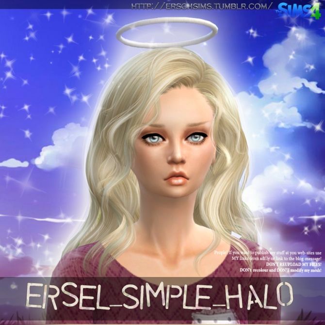 Simple Halo by Ersel at ErSch Sims » Sims 4 Updates | Sims 4, Sims 4 ...