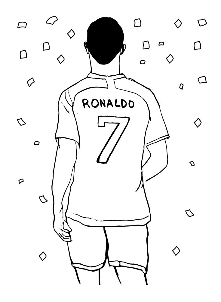 Cristiano Ronaldo Football Player Coloring Page - Free Printable ...