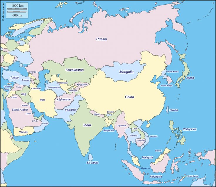 simple asia map - Google Search | Asia map, Asian maps, Free maps