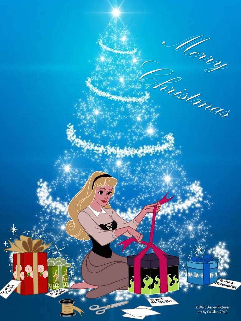 Sleeping Beauty Christmas Card 3 By Fagian Disney Merry Christmas Disney Holiday Disney Christmas