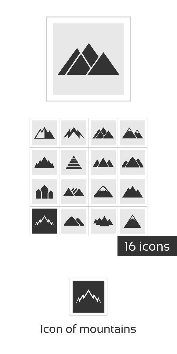 Icon of mountains #collection Ben Lomond, Cool Symbols, Mountain Logos ...