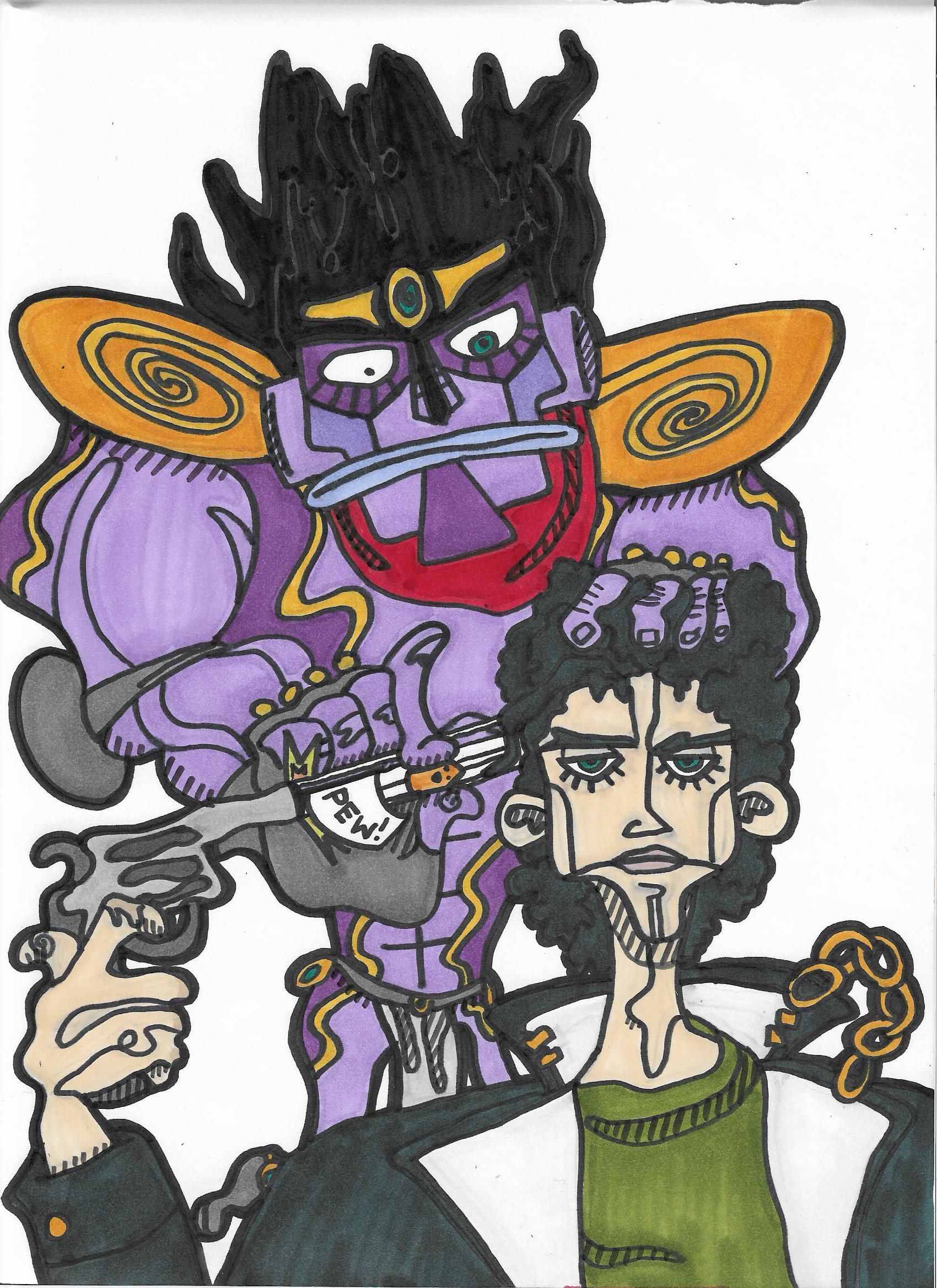 Drawing Jojo Characters in Oingo Boingo Style Every Day until Stone ...