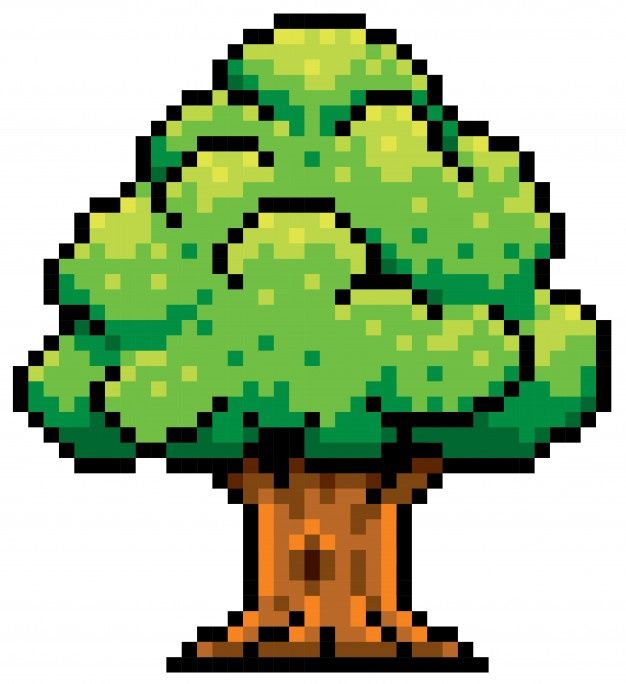 Premium Vector | Tree pixel design in 2023 | Easy pixel art, Pixel art ...