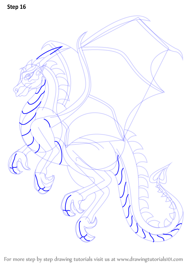 Learn How to Draw a Dragon (Dragons) Step by Step : Drawing Tutorials ...