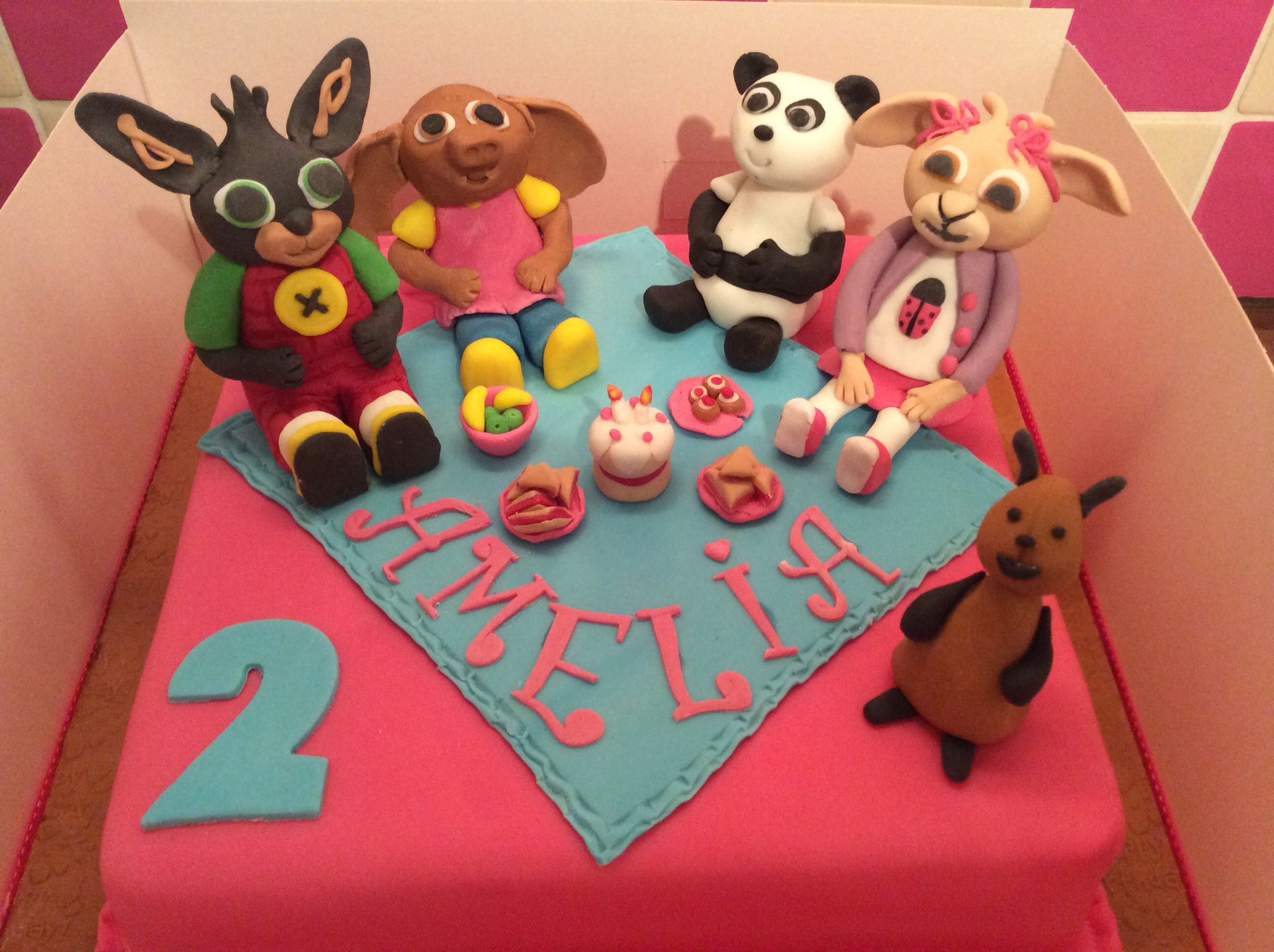 Bing bunny and friends character cake | Torte, Ricette vegetariane, Ricette