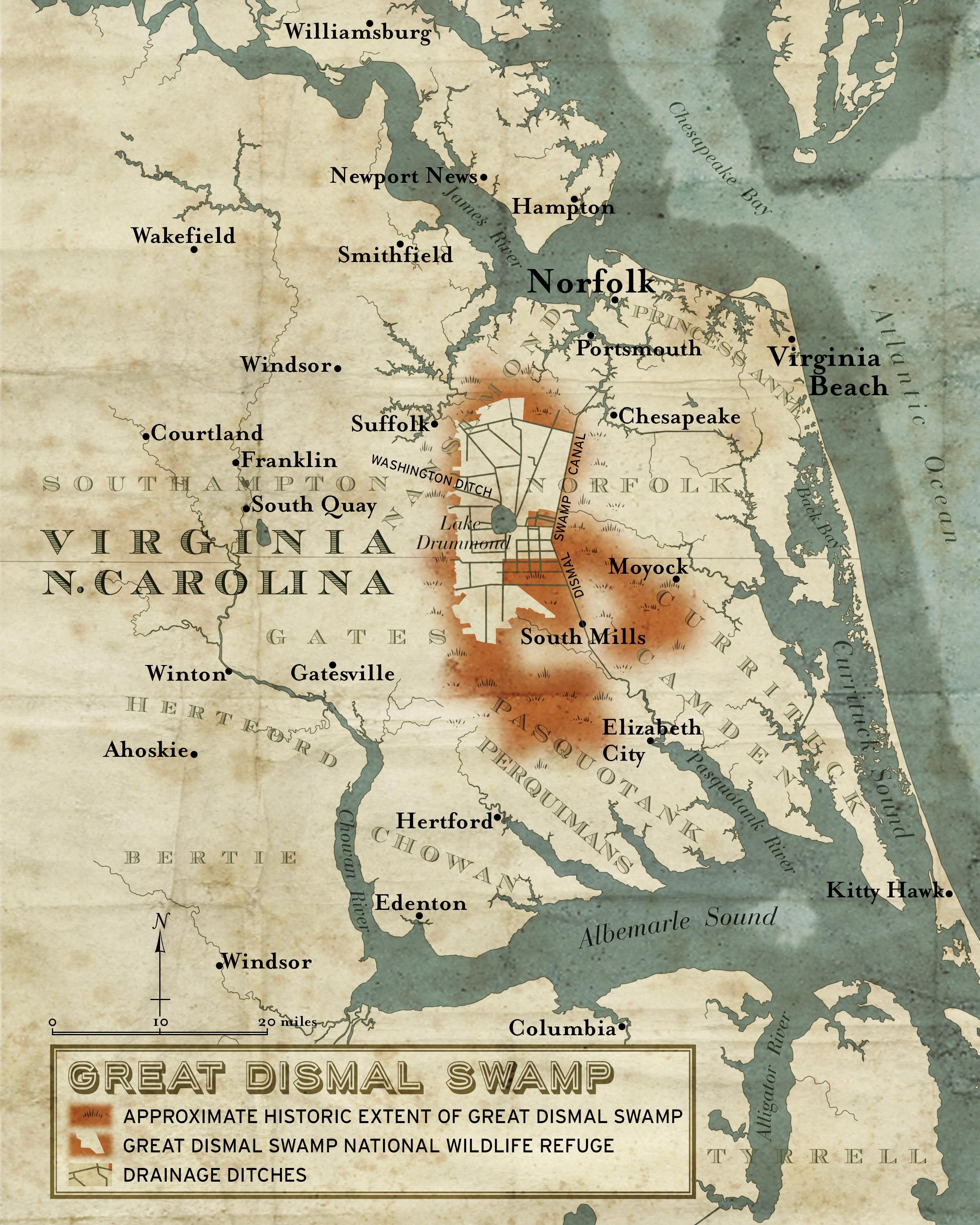 Dismal Swamp Trail Map - Road Map Of The United States