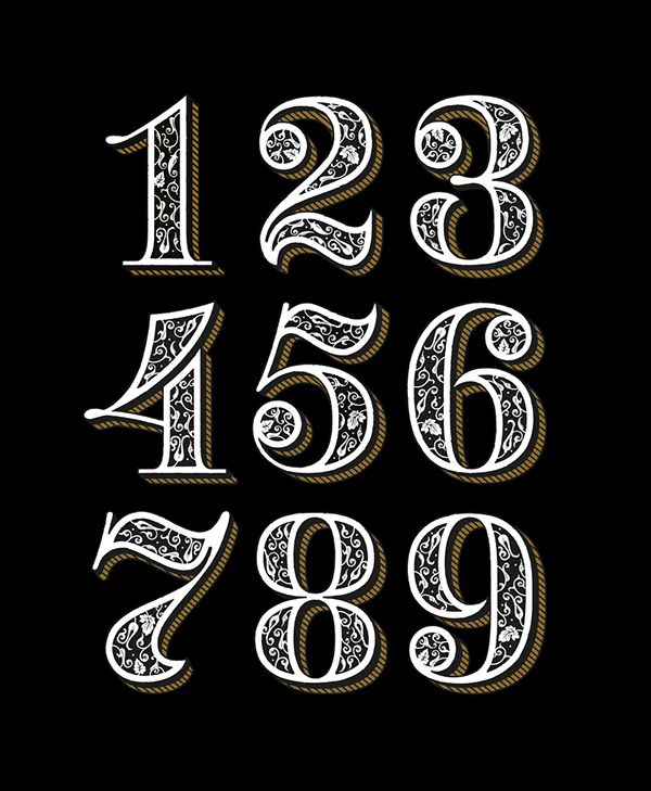 DARKNESS WHISKY | Numbers typography, Tattoo lettering fonts, Tattoo fonts