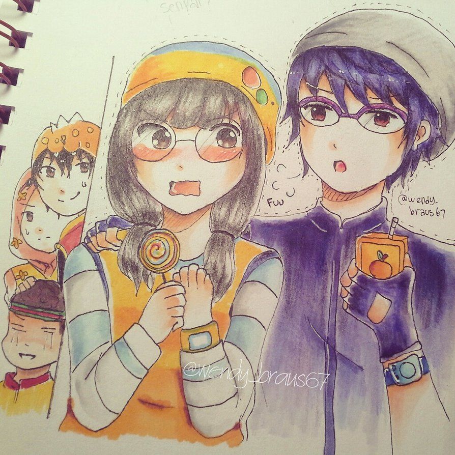 boboiboy (ying and fang) by wendybraus67 Cute Bear Drawings, Boboiboy ...