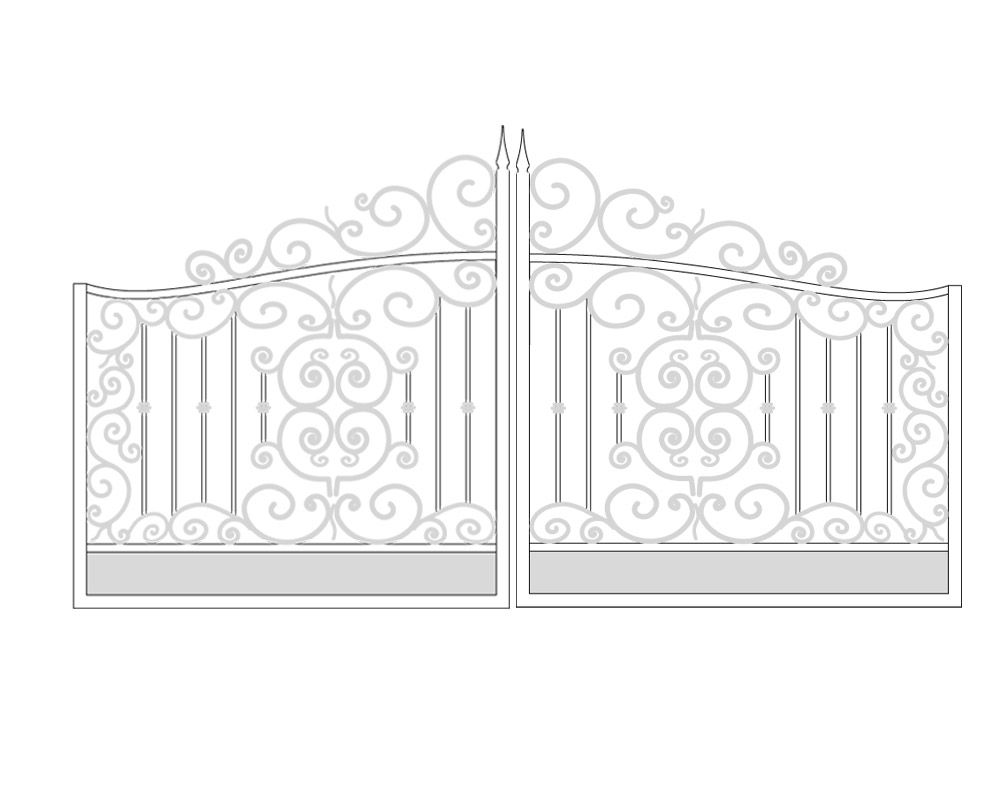 RENDERING 2 | Gate designs modern, Gate design, Wrought iron gate