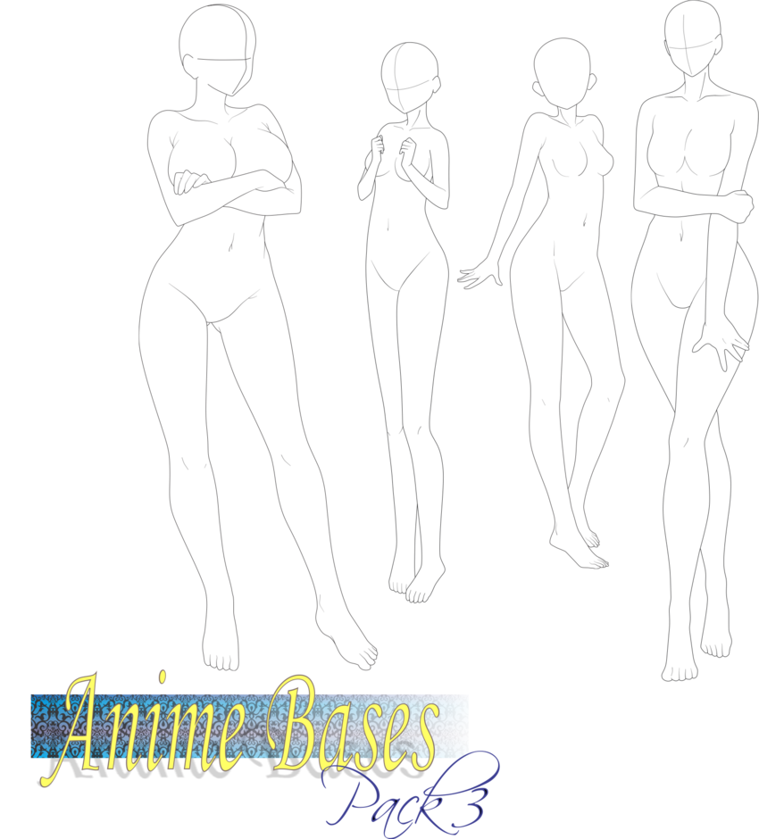 Anime girl poses  70 Images to sketch