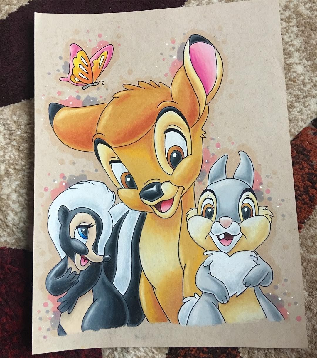 Bambi And Thumper Drawing