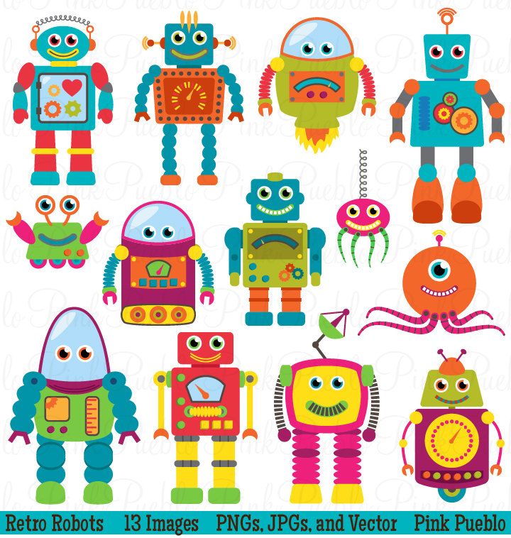 Art Clipart, Robot Clipart, Image Clipart, Robots Drawing, Robot Party ...