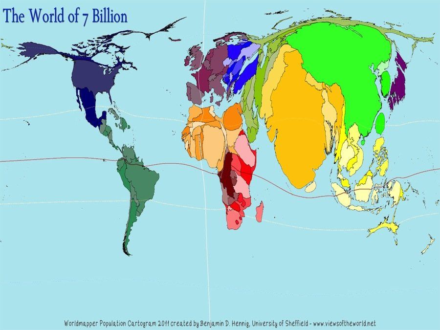 Proportionate Map Of The World - Map Of France And Italy