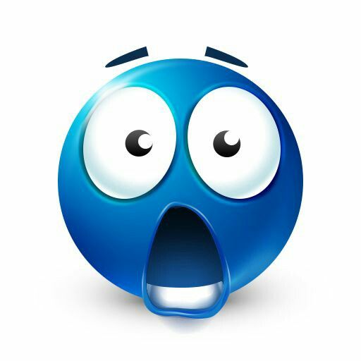 Blue shocked | Blue emoji, Shocking blue, Funny emoji