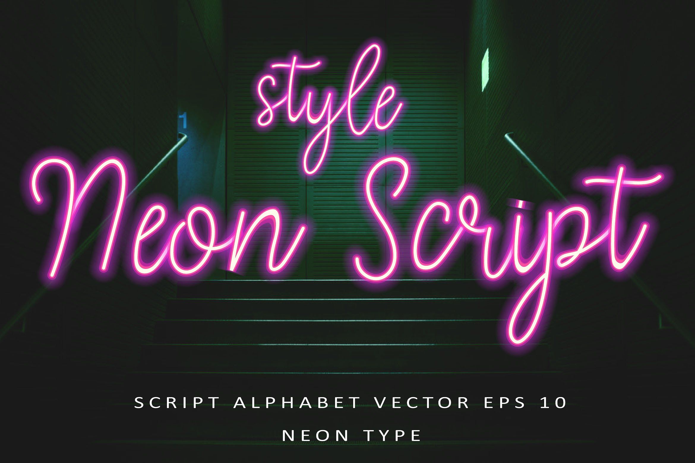 Neon Style | Script Alphabet Vector | Script alphabet, Neon, Script