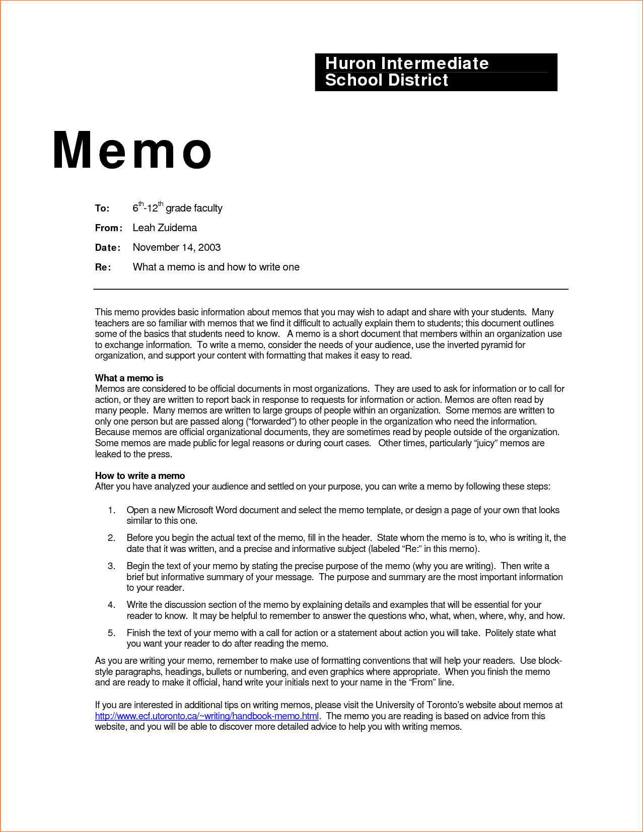 business memo examples inter office sample example contract template ...