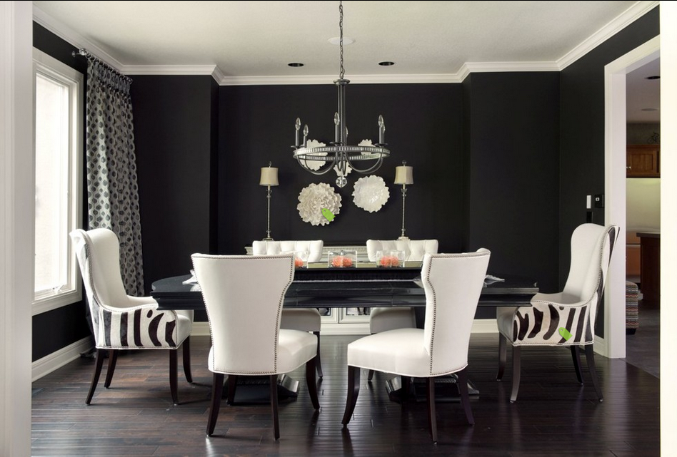 How-To Pull Off A Black Room | Doryn Wallach | Black and white dining ...