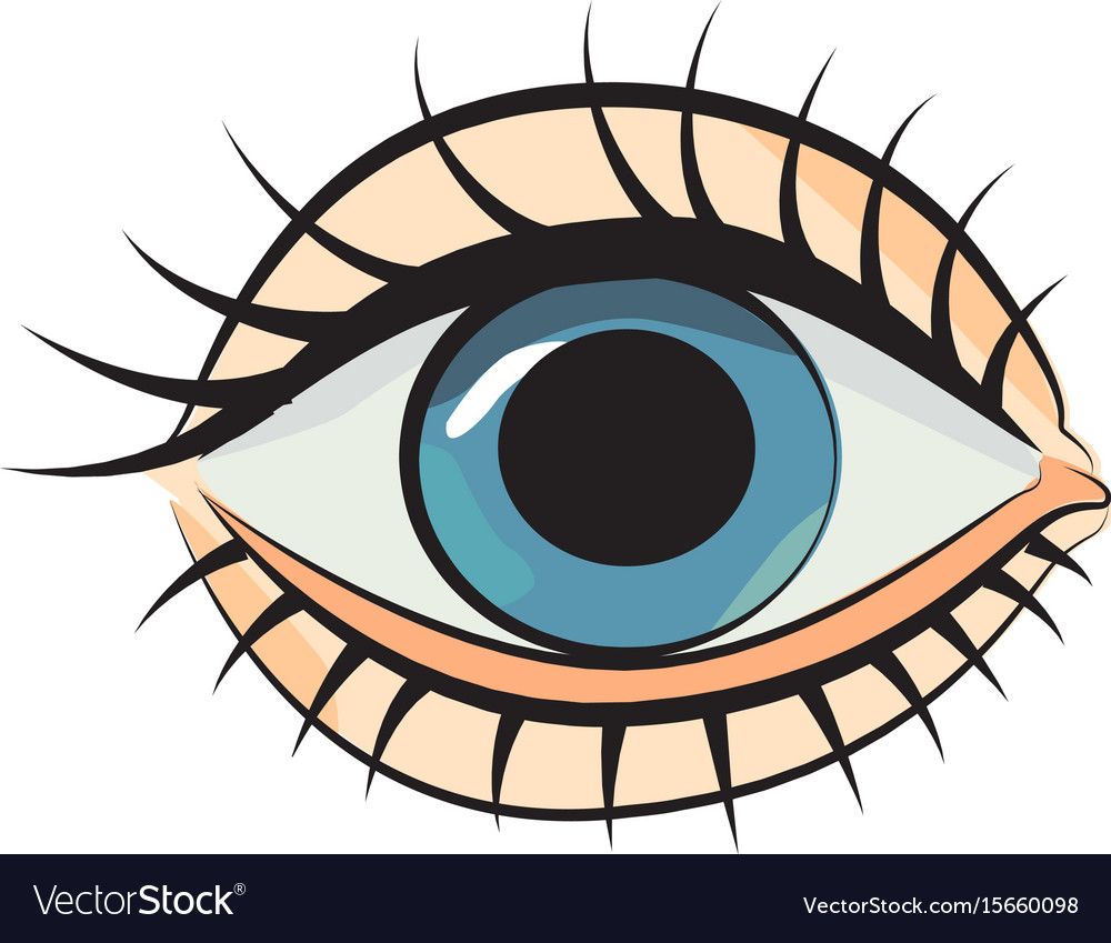 Cartoon Image of Eye Vector