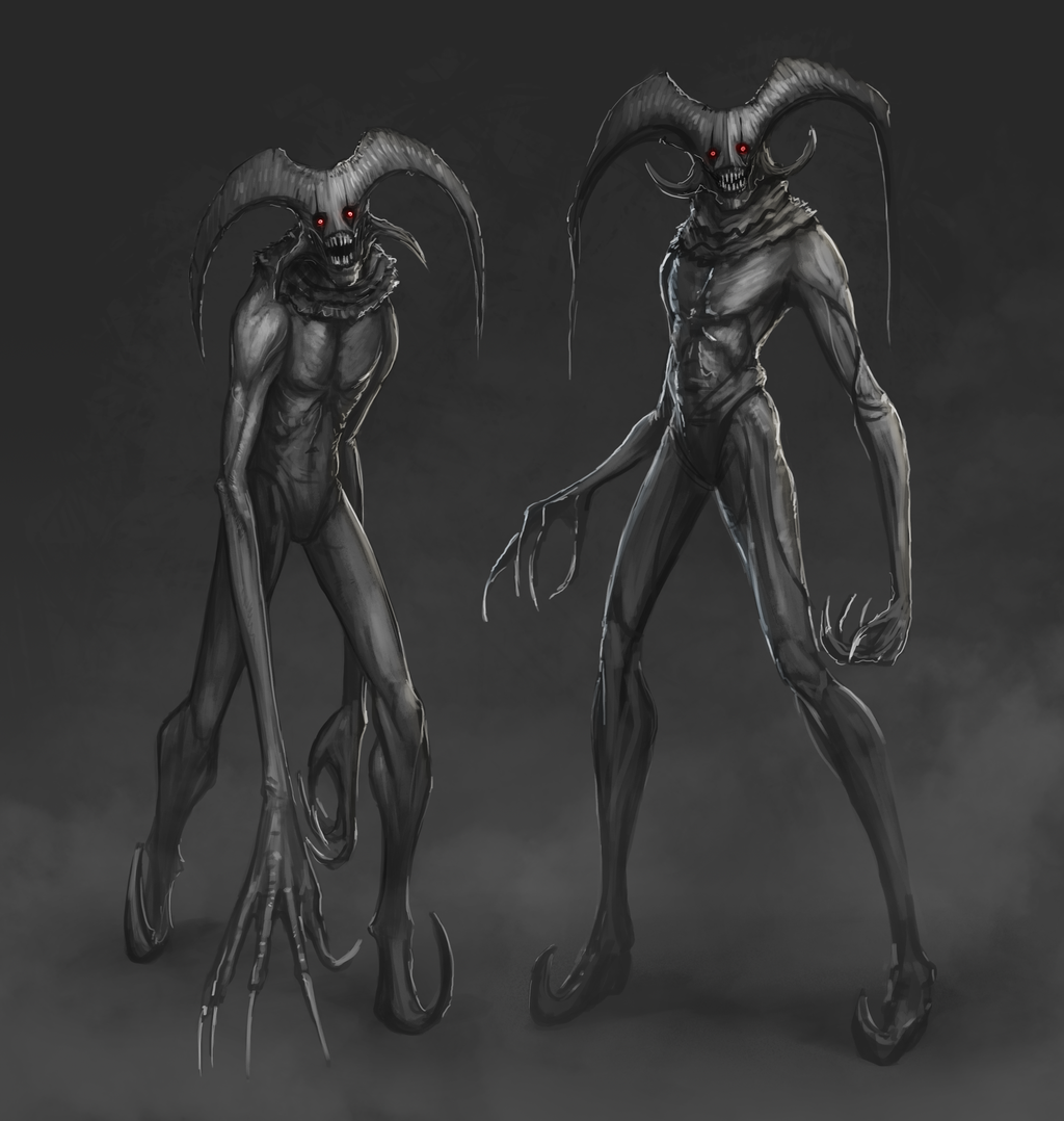 The Two by BABAGANOOSH99 on deviantART | Monster concept art, Dark ...