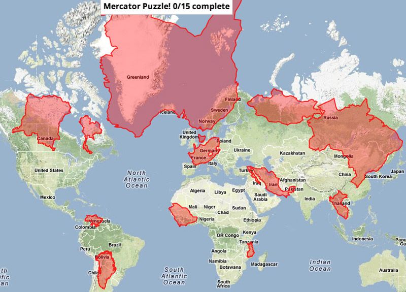 Real Size Of Countries World Map - United States Map