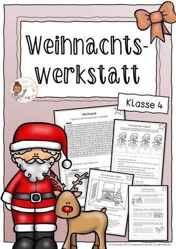 Weihnachten - Werkstatt für die Klasse 4 (Weihnachtswerkstatt) – Unterrichtsmaterial in den Fächern Deutsch & Fachübergreifendes