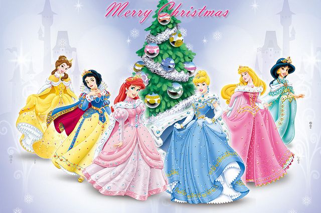 Merry Christmas From The Disney Princess Disney Princess Wallpaper All Disney Princesses Christmas Wallpaper