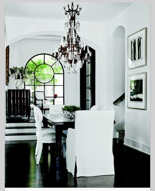 Black and white decor Black And White Dining Room, Black And White ...