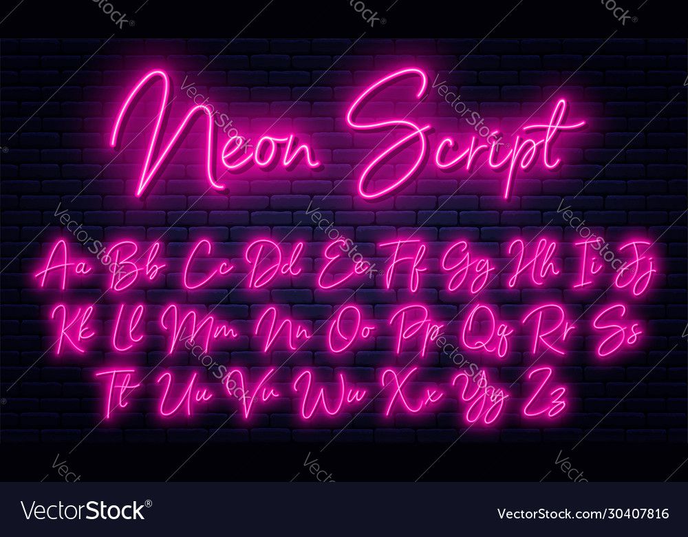 Script Typeface, Cursive Fonts, Neon Typography, Sign Fonts, Yearbook ...