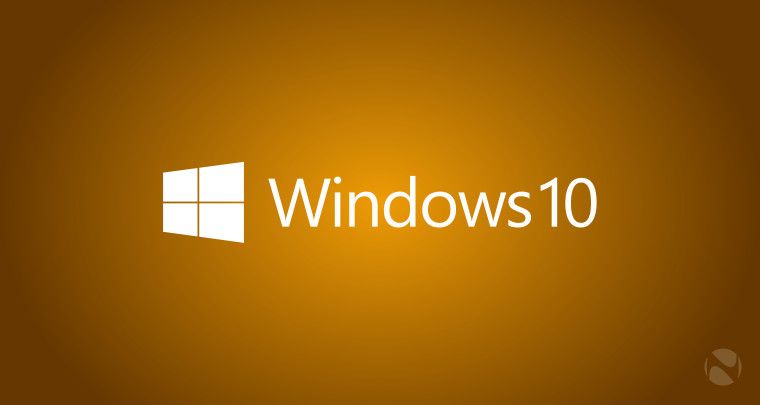 the windows 10 logo is shown in white on an orange background with ...