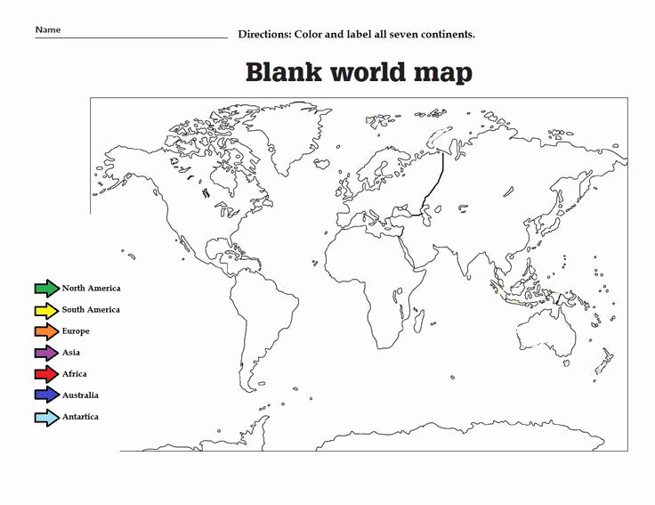 7 Continents Worksheet for Kindergarten | World map printable, Free ...