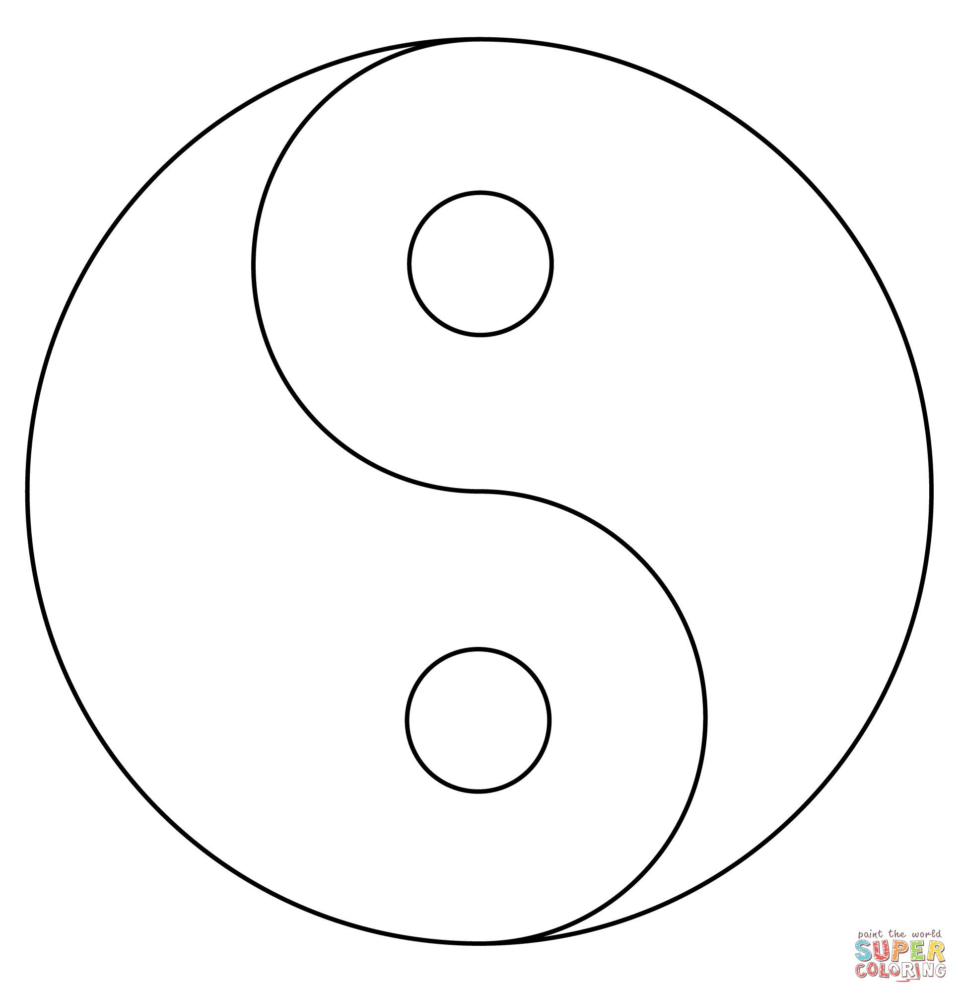 Yin Yang Coloring Coloring Pages